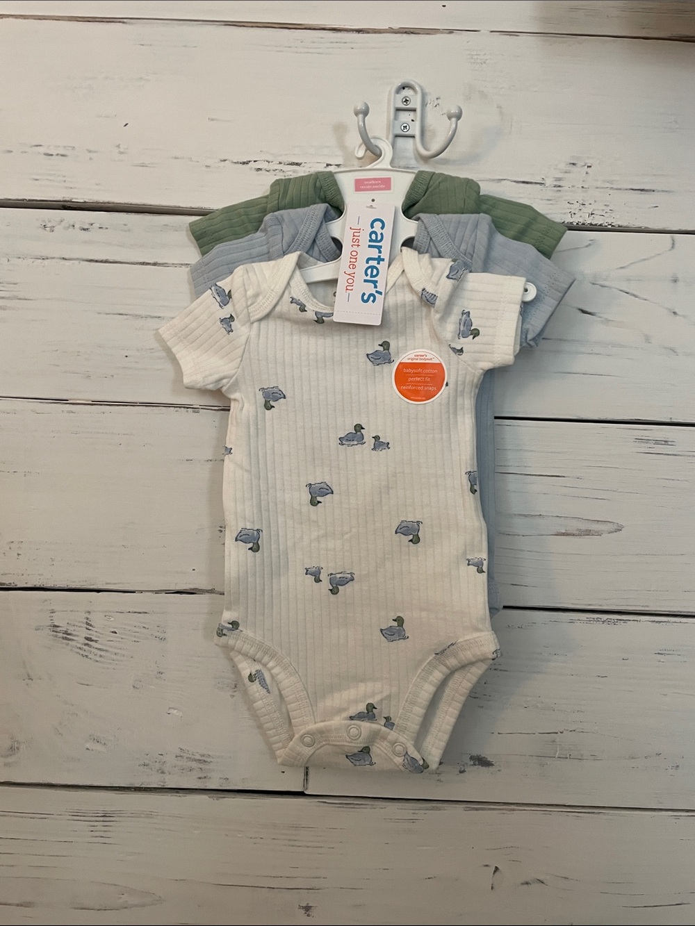 Carter's Baby Short-Sleeve One-Piece Bodysuits- set of 3